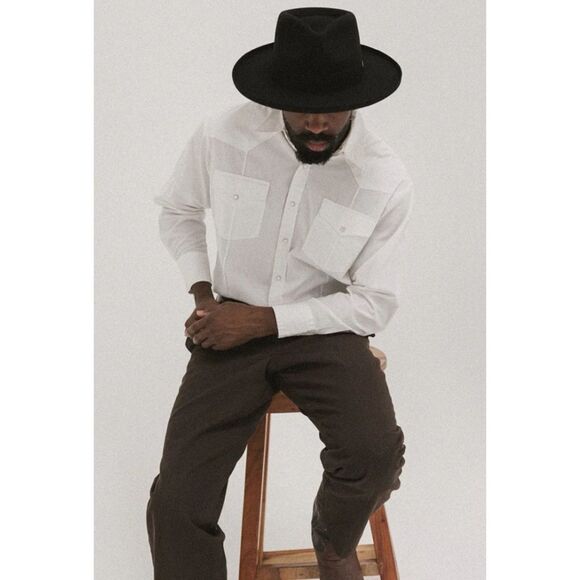 Two Roads ECHO PARK FEDORA HAT in Black Size 59 / NWT - Picture 4 of 12